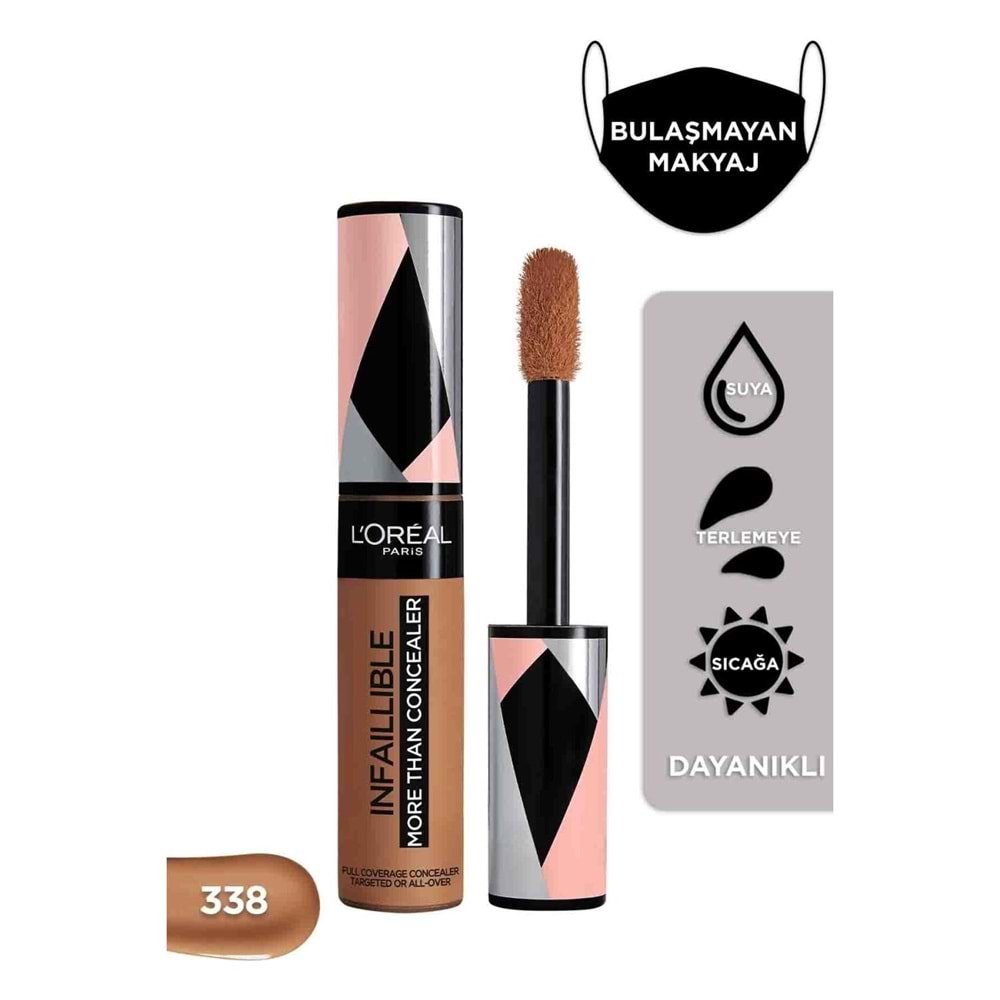 L'Oréal Paris Infaillible Tüm Yüze Uygulanabilir Kapatıcı 338 Honey