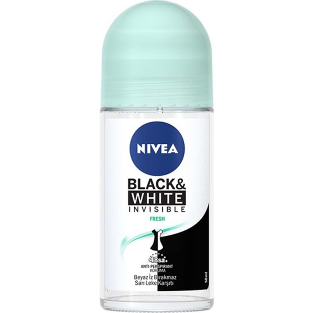 Nivea İnvisible Black&Whıte Fresh Roll-On Deodorant 50Ml Kadın