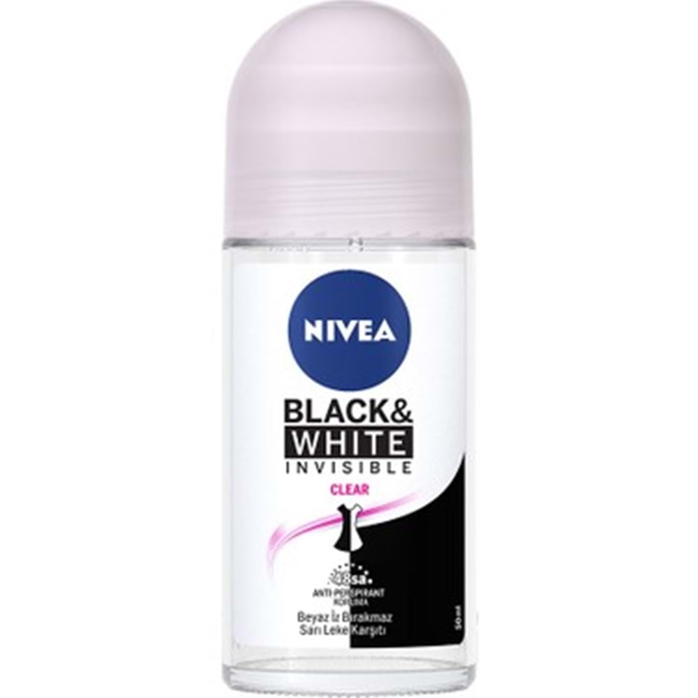 Nivea İnvisible Black&Whıte Clear Roll-On Deodorant 50Ml Kadın