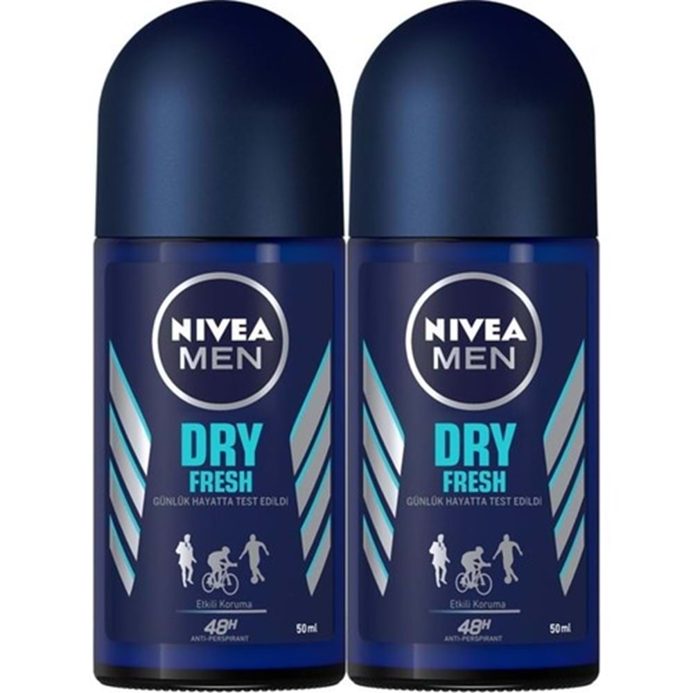 Nivea Men Dry Fresh Deodorant Roll-On 50 ml 2'li Avantaj Paketi