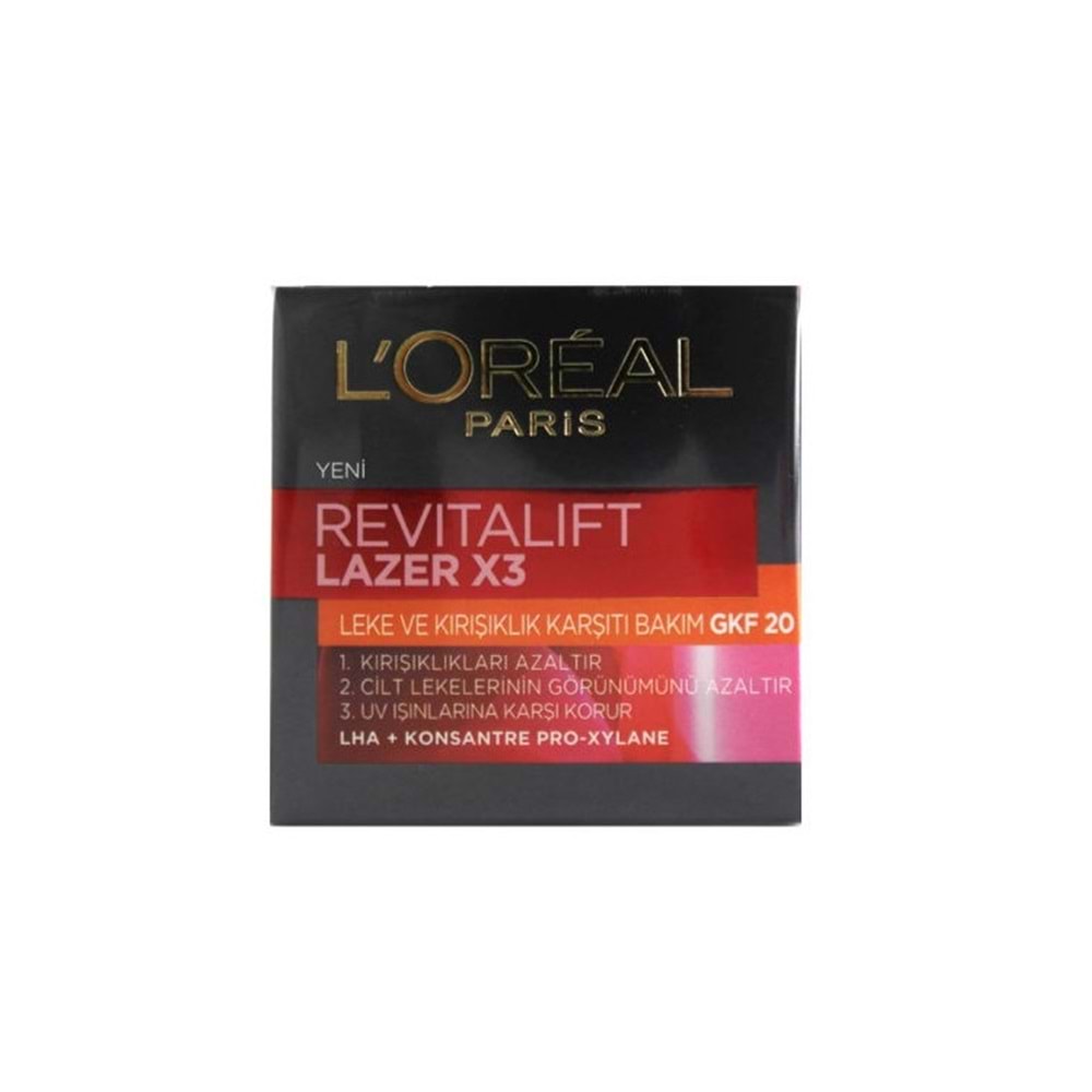 L'Oréal Paris Revitalift Lazer X3 Leke ve Kırışıklık Karşıtı Bakım GKF20