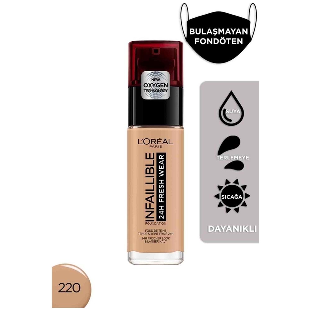 L'Oréal Paris Infaillible 24H Fondöten 220 SAND
