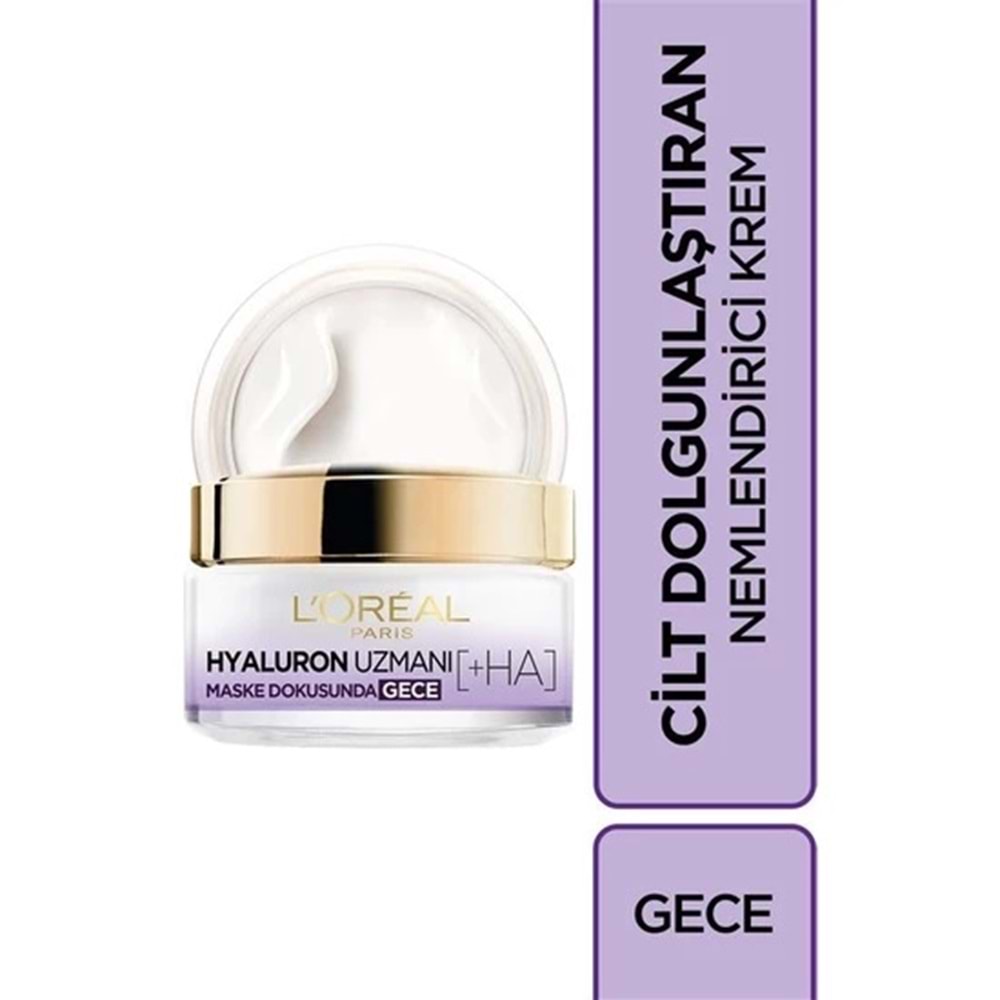 L'Oréal Paris Hyaluron Uzmanı Cilt Dolgunlaştıran Nemlendirici Krem Gece