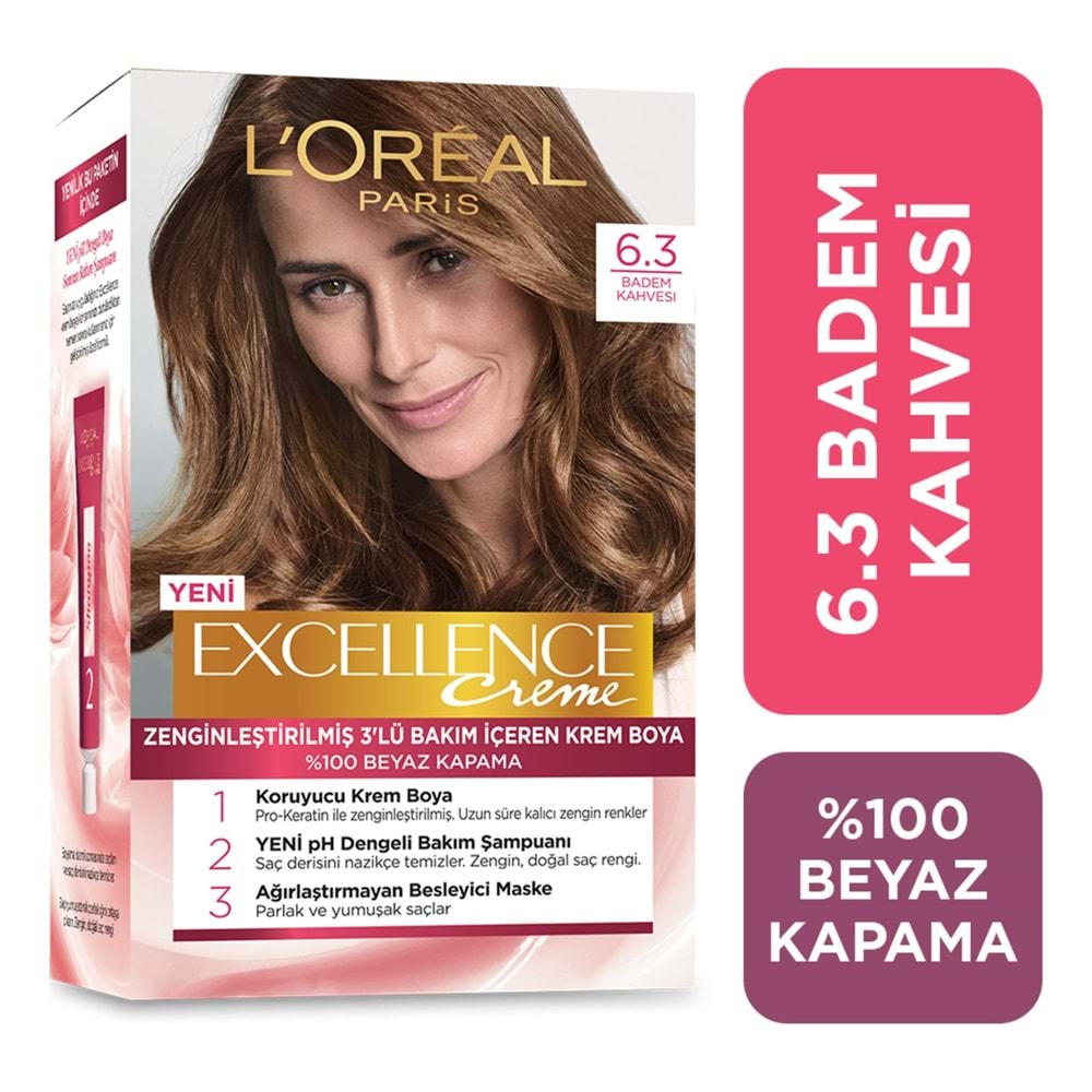 L'oréal Paris Excellence Creme Saç Boyası 6.30 Badem Kahvesi
