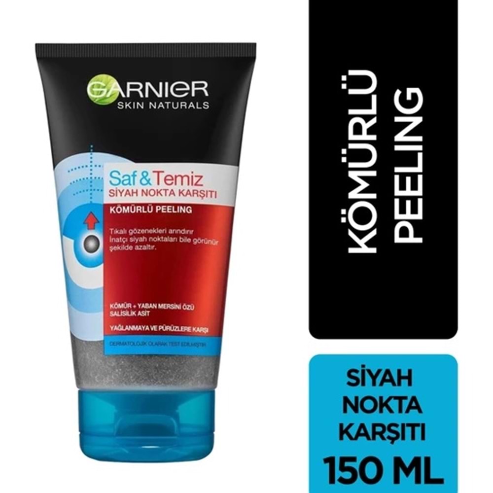 Garnier Saf & Temiz Siyah Nokta Karşıtı Kömürlü Peeling 150 ml
