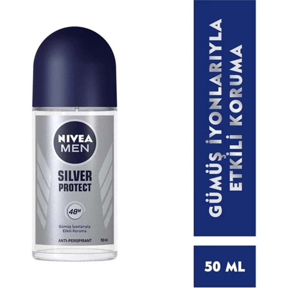 Nivea Silver Protect Roll-On Deodorant 50Ml Erkek