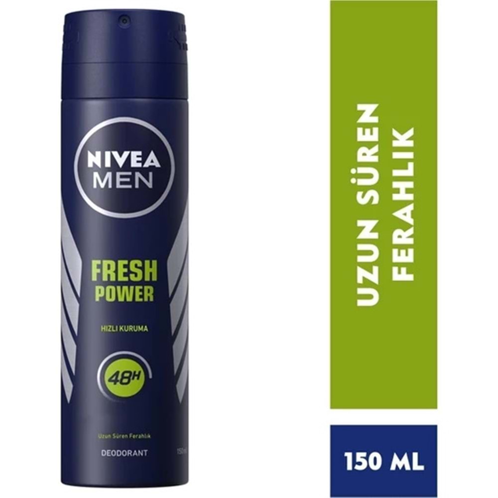 Nivea Fresh Power Sprey Deodorant 150Ml Erkek