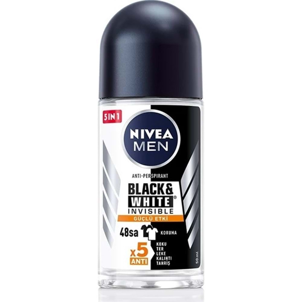 Nıvea Men Black & white Invısıble Güçlü Etki Erkek Roll On Deodorant 50 Ml