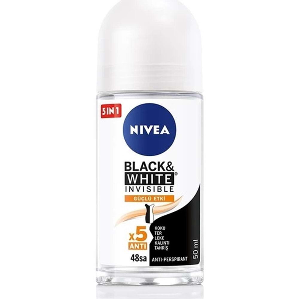 Nıvea Black & white Invısıble Güçlü Etki Kadın Roll On Deodorant 50 Ml