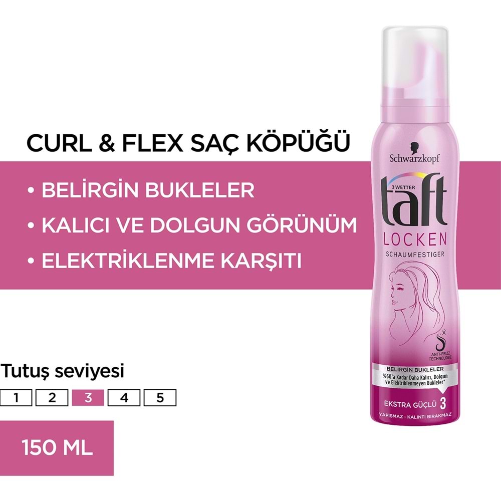 Taft Curl & Flex Köpük 150 ml