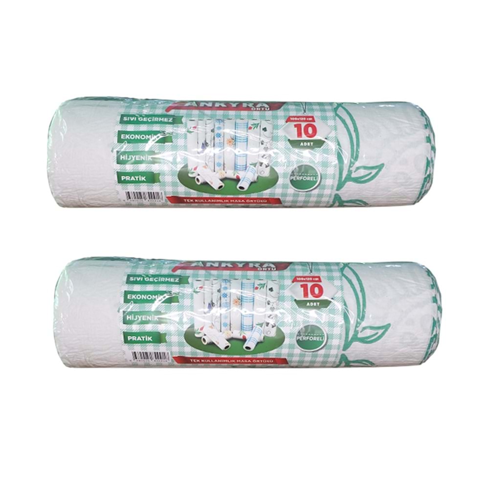 Tek Kullanımlık Masa Örtüsü Sıvı Geçirmez 100x120 Cm Perforeli (2 Rulo)