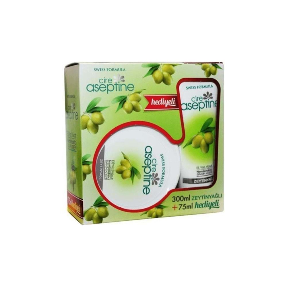 Cire Aseptine Papatya Zeytinyağlı Nemlendirici Bakım Kremi 300 ml+75 ml Set