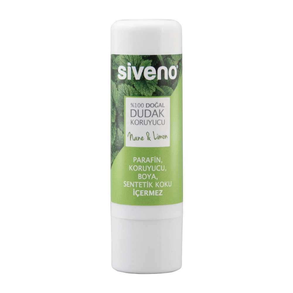 Siveno %100 Doğal Dudak Koruyucu Nane&Limon 6 gr
