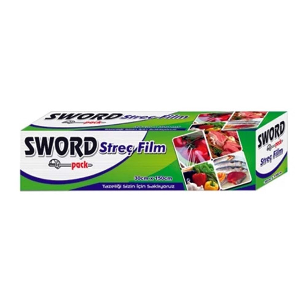 Sword Pack Kutulu Streç Film 8 Mikron 30 cm x 150 m
