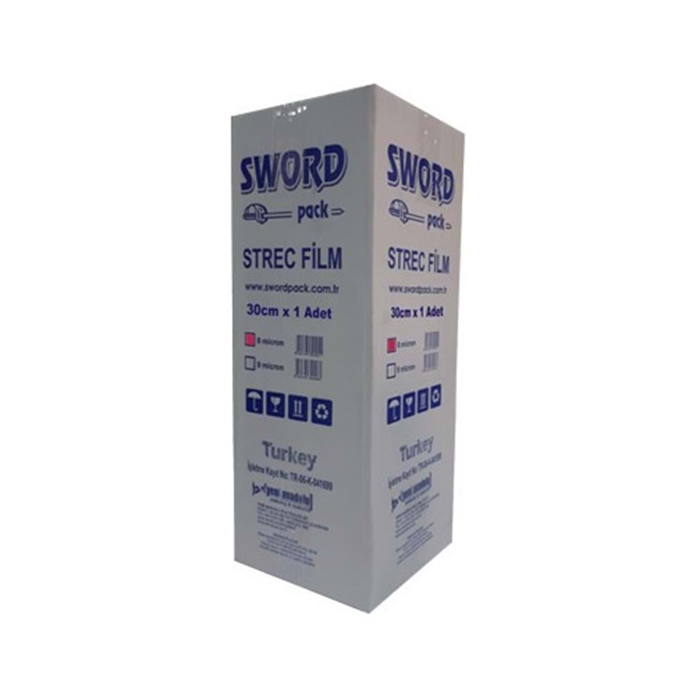 Sword Pack Kutulu Streç Film 8 Mikron 30 cm x 1000 m
