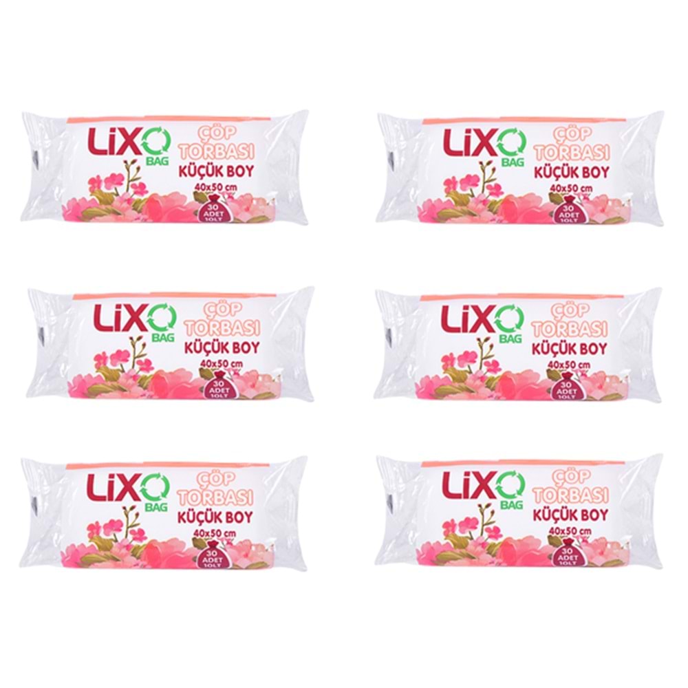 Lixo Bag Çöp Torbası Küçük Boy 40x50 Cm 30lü (6 Paket)