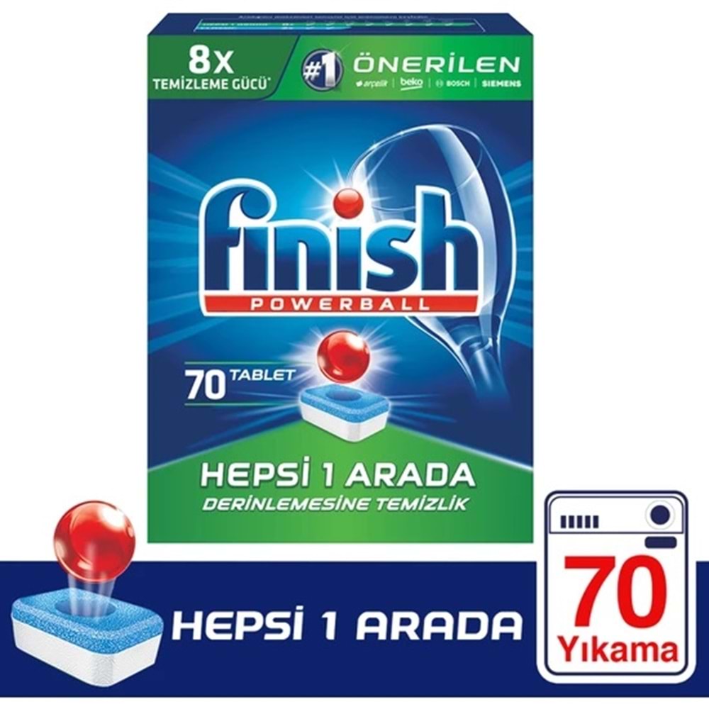 Finish Hepsi Bir Arada 70 Tablet Bulaşık Makinesi Deterjanı