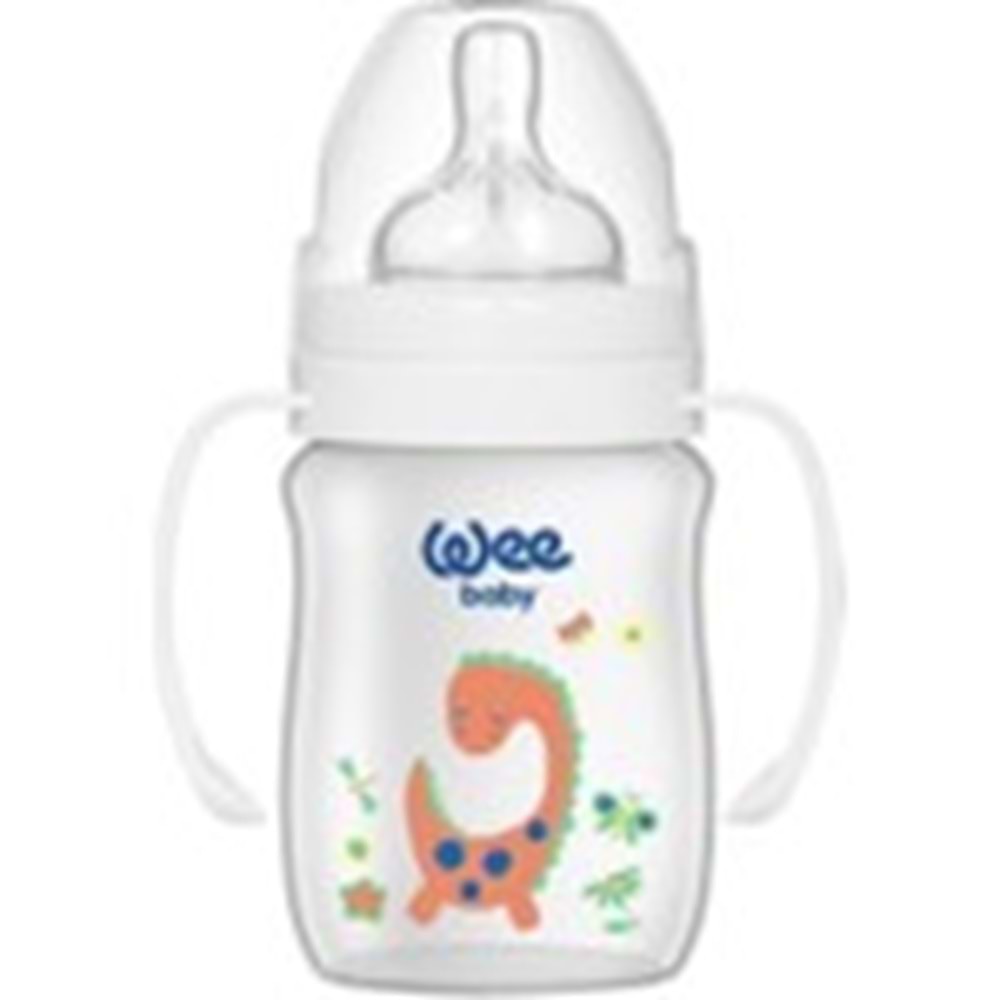 Wee Baby Klasik Geniş Ağızlı Kulplu Pp Biberon 150 ml Beyaz