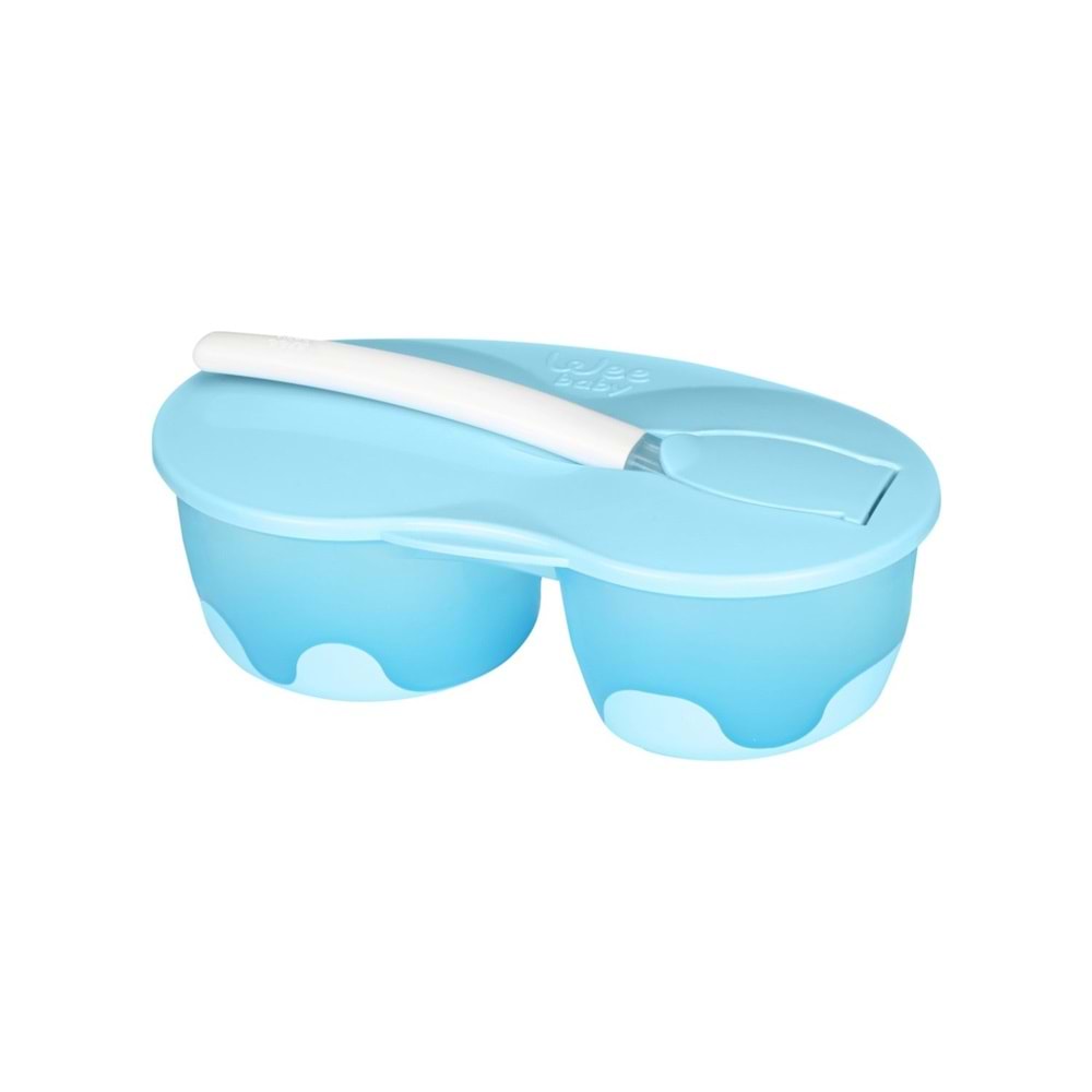 Wee Baby Baby İki Hazneli Mama Kabı Seti (Mavi)