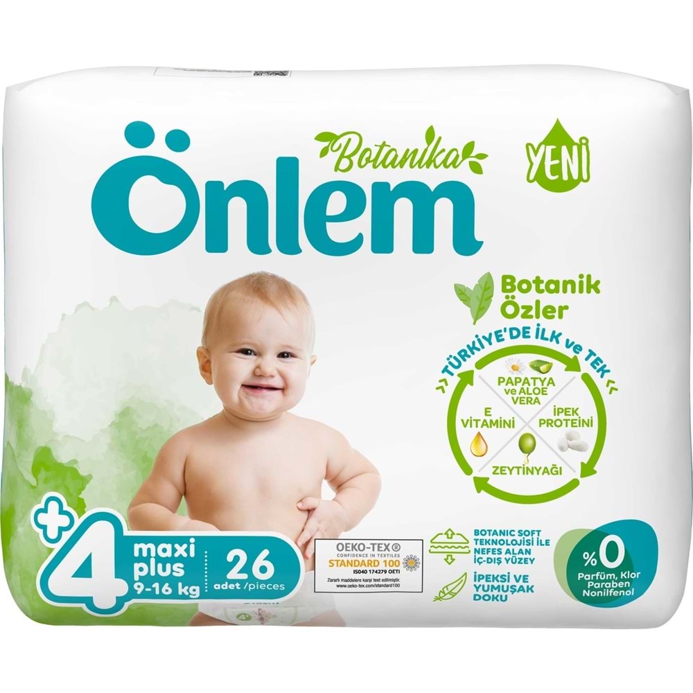Önlem Botanika Bebek Bezi Avantaj Paket Maxi Plus 26’lı (9-16 Kg)