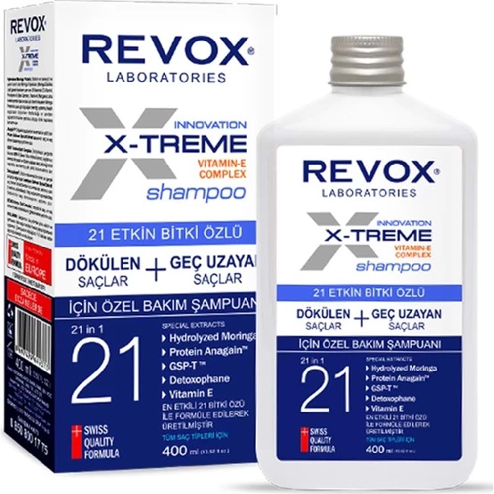 Revox X-Treme 21 Etkin Bitki Özlü Şampuan 400 ml
