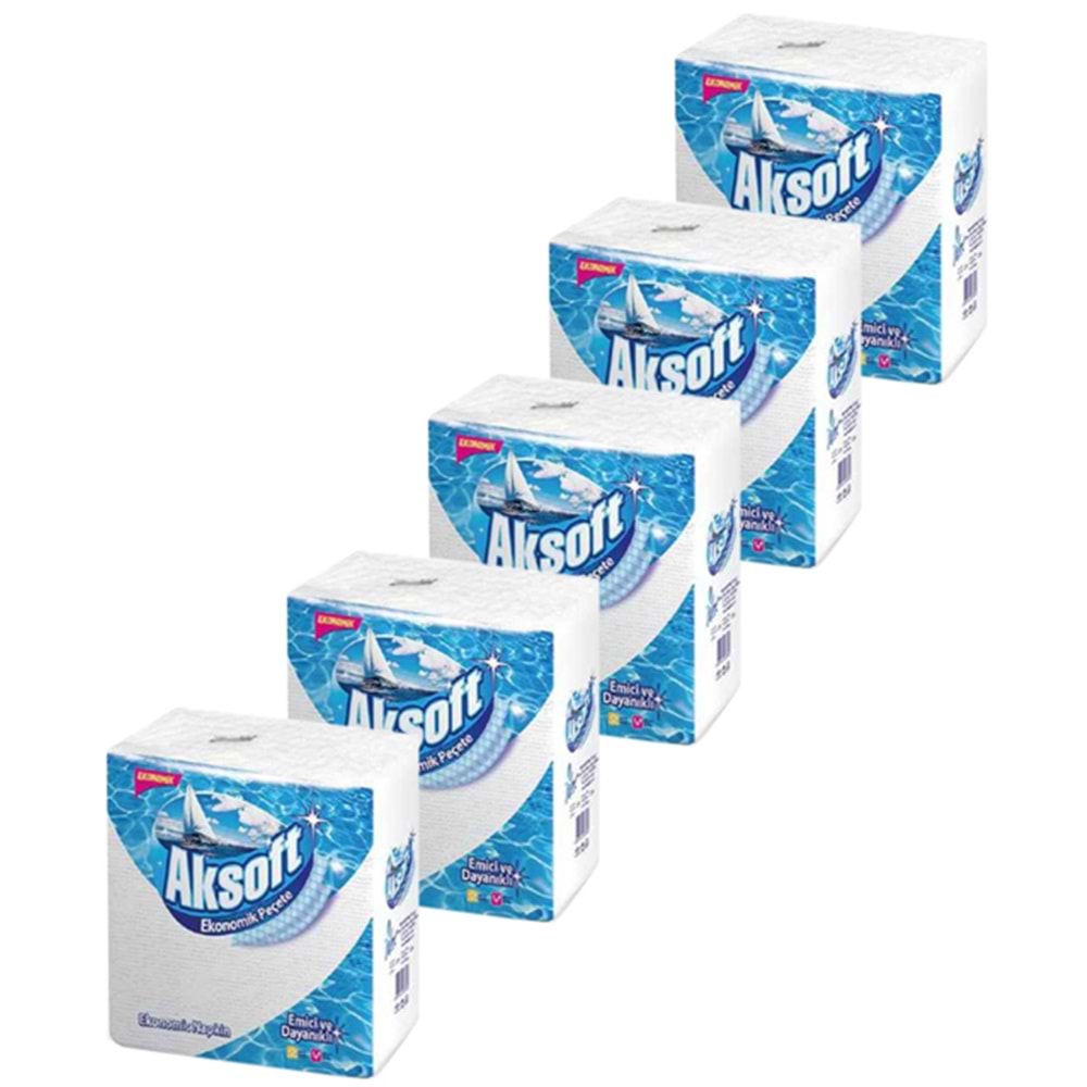 Aksoft Ekonomik Peçete 100lü (5 Paket)