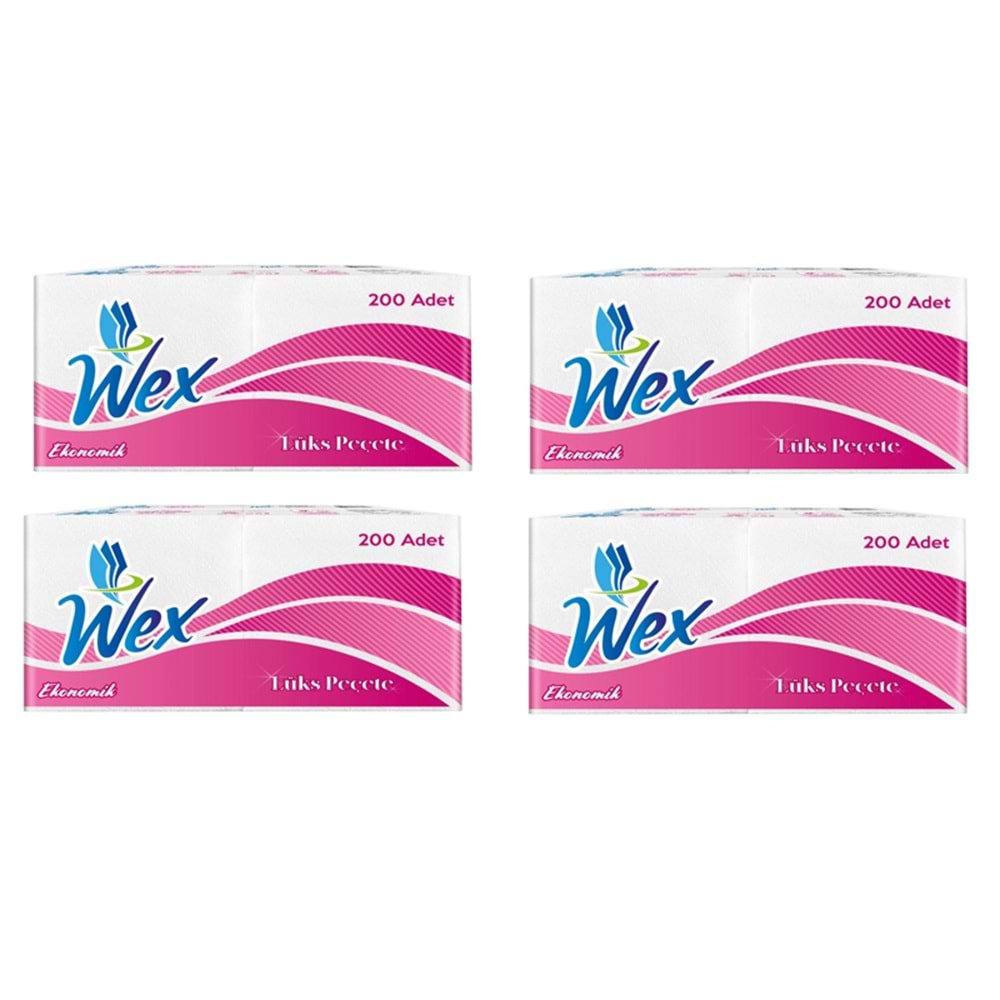 Wex Lüsk Peçete 200 Yaprak 30X30 Cm (4 Paket)