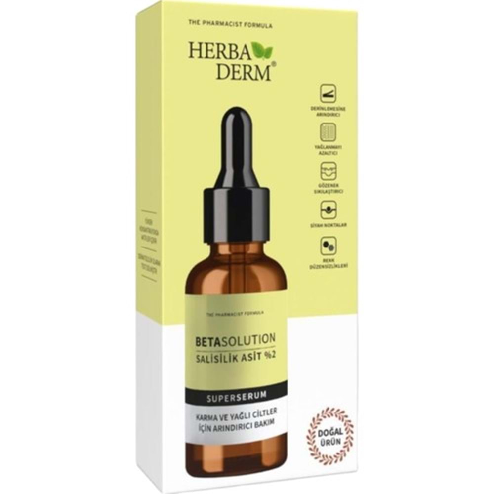 Herbaderm Superserum Salisilik Asit %2 Akneli Ve Yağlı 30 ml
