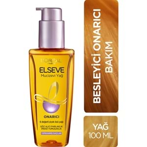 L'Oréal Paris Elseve Yıpranmış Saçlar için Onarıcı Mucizevi Saç Bakım Yağı 100 Ml