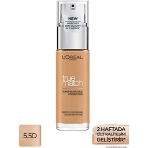 L'Oréal Paris True Match Bakım Yapan Fondöten 5.5D Golden Sun