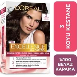 Loreal Paris Excellence Creme Saç Boyası 3 Koyu Kestane