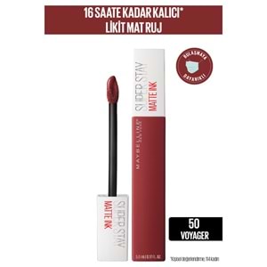 Maybelline New York Super Stay Matte Ink Likit Mat Ruj - 50 Voyager - Bordo