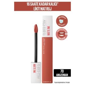 Maybelline New York Super Stay Matte Ink Likit Mat Ruj - 70 Amazonian - Kahverengi