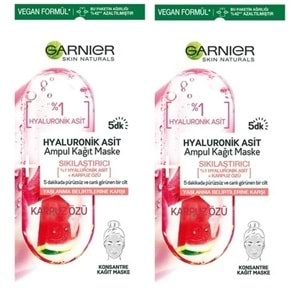 Garnier Skın Naturals Hyaluronik Asit Ampul Kağıt Maske Sıkılaştırıcı X2 Adet