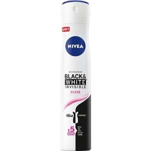 NIVEA Black&White Clear Kadın Deodorant Sprey 200 mL NIVEA Black&White Clear Kadın Deodorant Sprey 200 mL