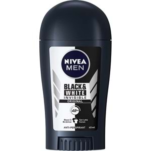 Nivea Invisible Black&Whıte Power Stick Deodorant 40Ml Erkek