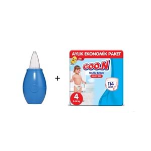 Goon Bebek Bezi Mutlu Bebek Külot Bezi 4 No 38 Li x 3 & WEE Burun Aspiratörü Hediyeli