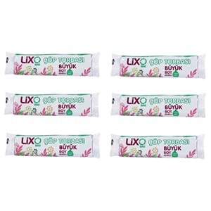 Lixo Bag Büyük Boy Çöp Torbası 65x80 Cm10lu Siyah (6 Paket)