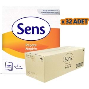 Sens Kağıt Peçete - 100 Yaprak x 32 Paket