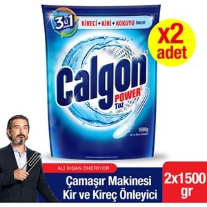 Calgon Çamaşır Makinesi Kireç Önleyici Toz 1500 gr x 2 Adet