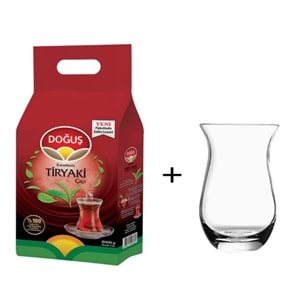 Doğuş Karadeniz Tiryaki Çayı 5000 gr + Paşabahçe Tombul Çay Bardağı 6 Lı
