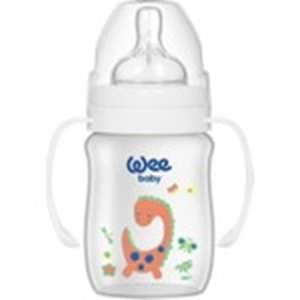 Wee Baby Klasik Geniş Ağızlı Kulplu Pp Biberon 150 ml Beyaz