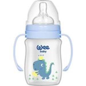 Wee Baby Klasik Plus Geniş Agızlı Kulplu Pp Biberon 150 ml 137 Mavi