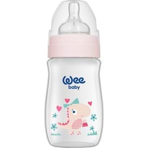 Wee Baby Klasik Plus Geniş Ağızlı Pp Biberon 250 Ml - Pembe Dinozor