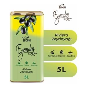 Yudum Egemden Riviera Zeytinyağı Teneke 5 LT