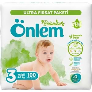 Önlem Bebek Bezi Botanika Ultra Fırsat Pk Beden:3 (4-9 Kg) Midi 100 Lü
