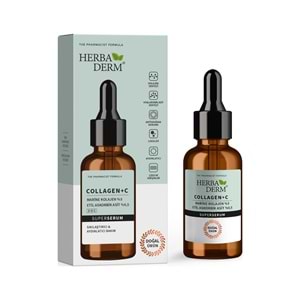 Herbaderm Superserum Collagen+Vitamin C (Marine Kolajen %3, Etil Askorbik Asit %0,5) 30 ml