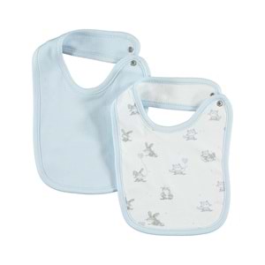 MYCey Bebe Önlüğü - 2 Parça Set - Mavi - 504