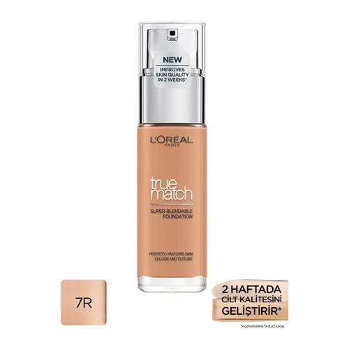 L'Oréal Paris True Match Bakım Yapan Fondöten 7R ROSE AMBER