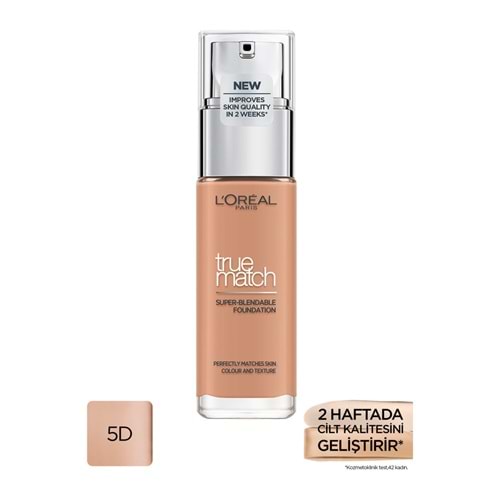 L'Oréal Paris True Match Bakım Yapan Fondöten 5D Golden Sand